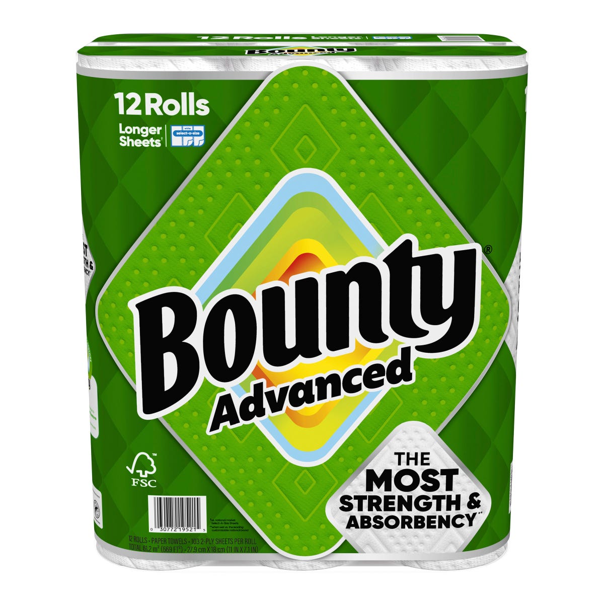 Bounty Advanced 厨房纸 12 包